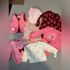 Lot of baby girl clothes 6m+12m
